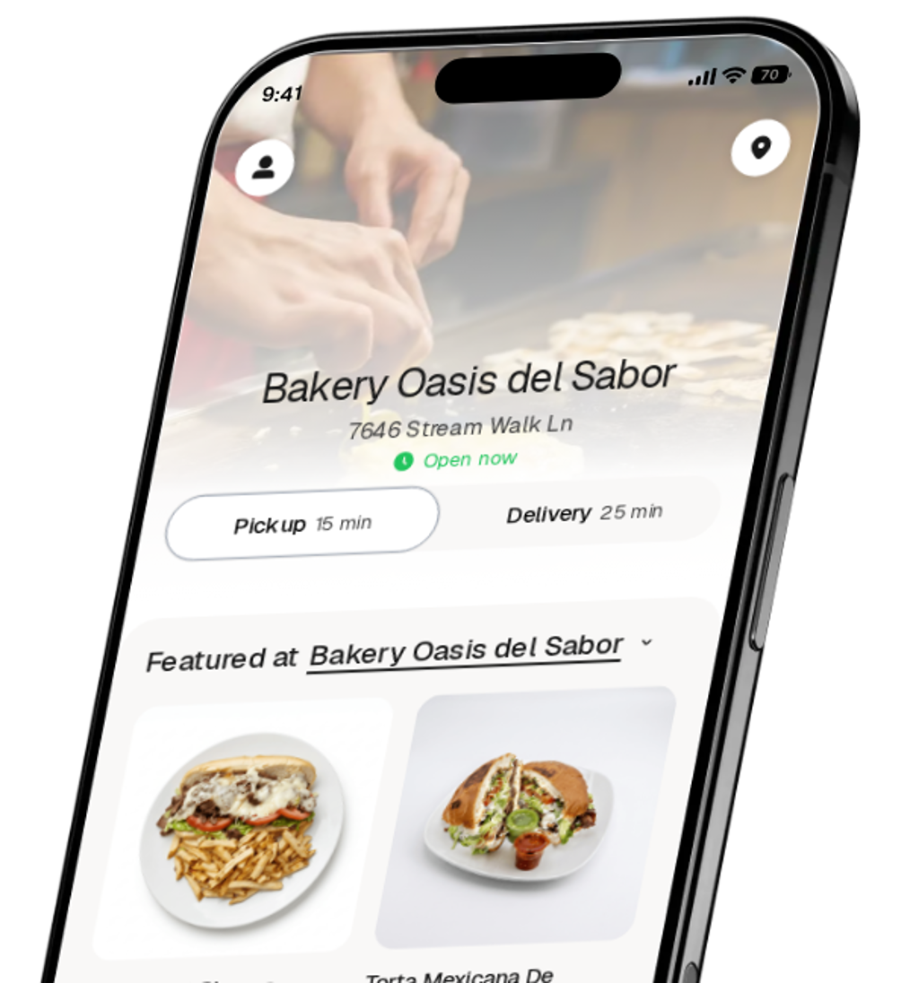 Bakery Oasis del Sabor app preview